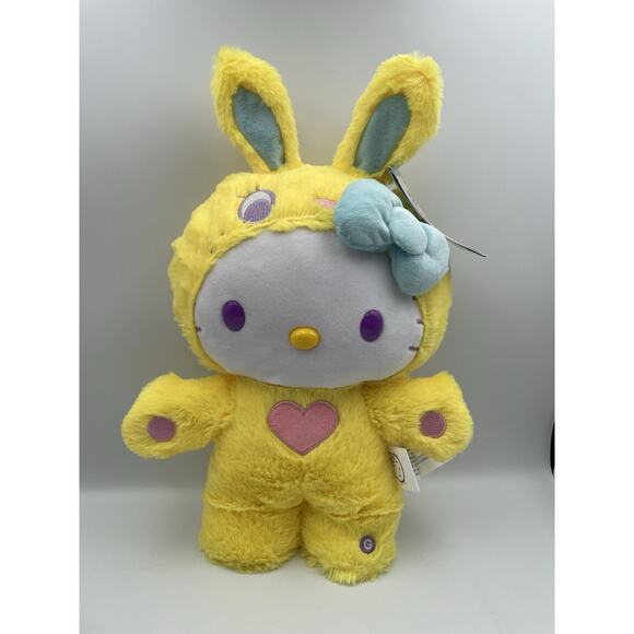 Hello Kitty Easter Side Stepper Musical Greeter Yellow Bunny Hop NEW - Picture 2 of 9